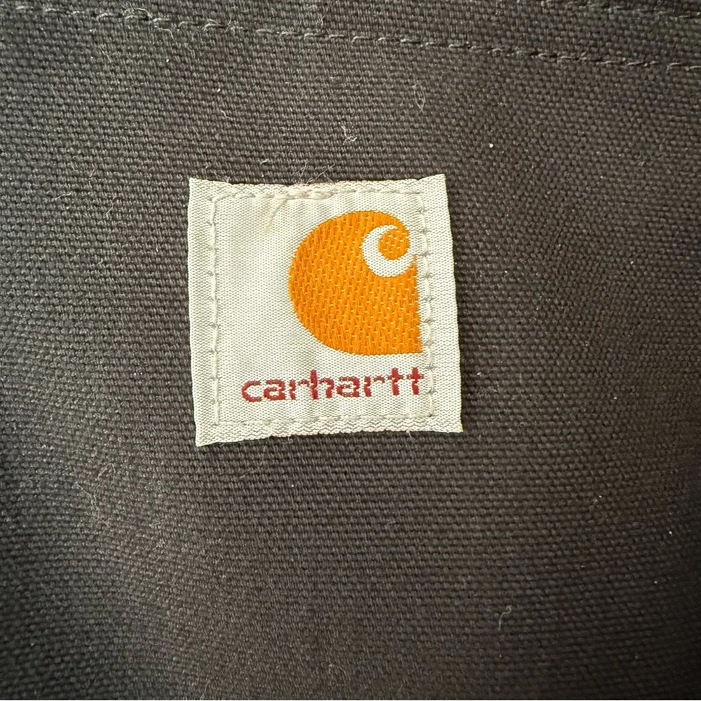 Carhartt Jacket Hooded Quilted Black RN# 14806 Size 2XL XXL Heavy‎ Thick Co Logo